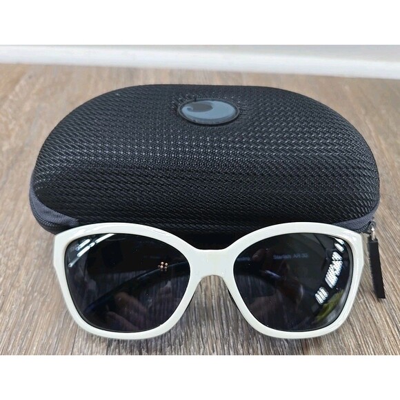 Costa Del Mar Starfish AR 30 Sunglasses White Cat Eye Frame 580P Blue Polarized - Picture 1 of 16